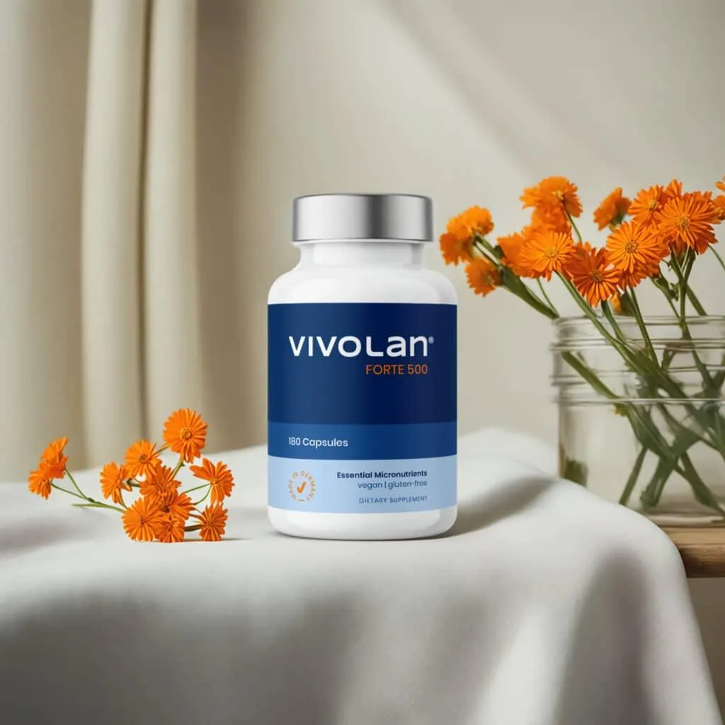 Vivolan Forte 500 capsules potje met bloemen