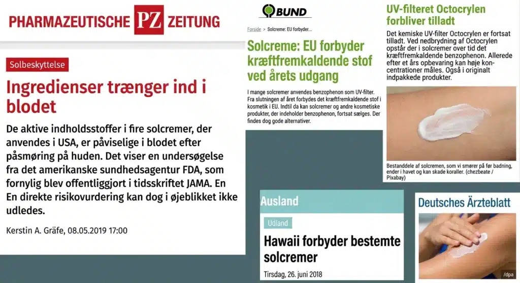 Pressestimmer om solcreme-ingredienser: UV-filtre i blodet, EU-forbud, Hawaii