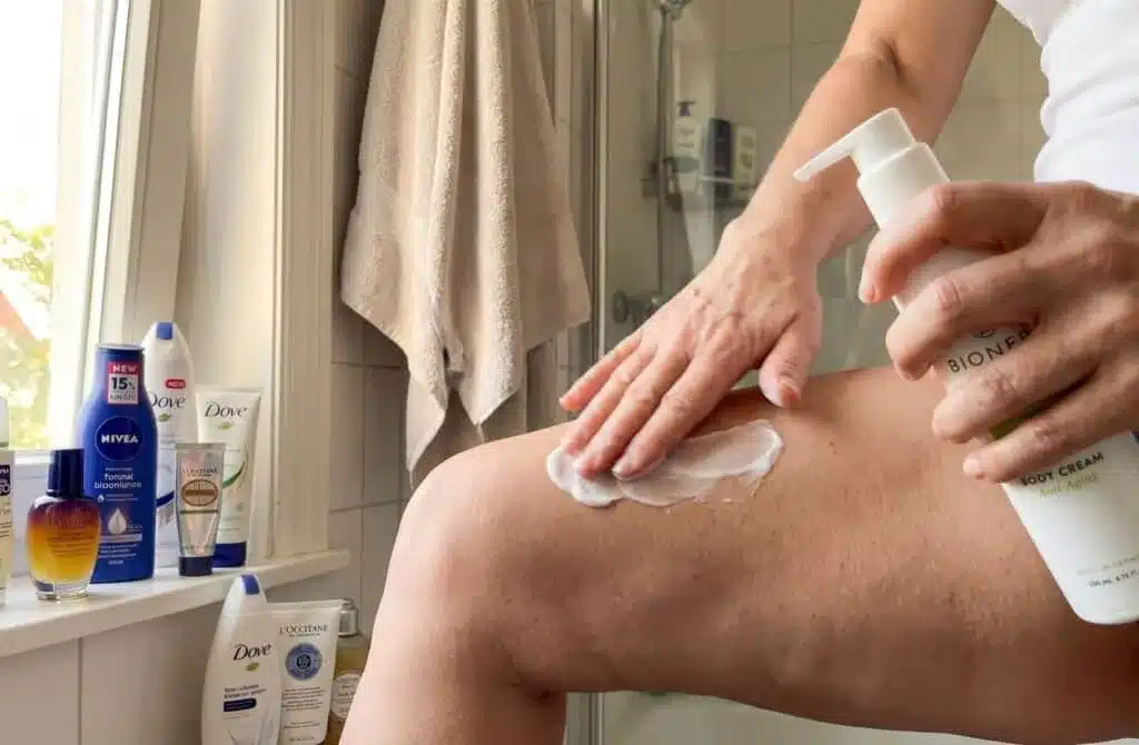 Bionera Body Cream neben gängigen Pflegeprodukten